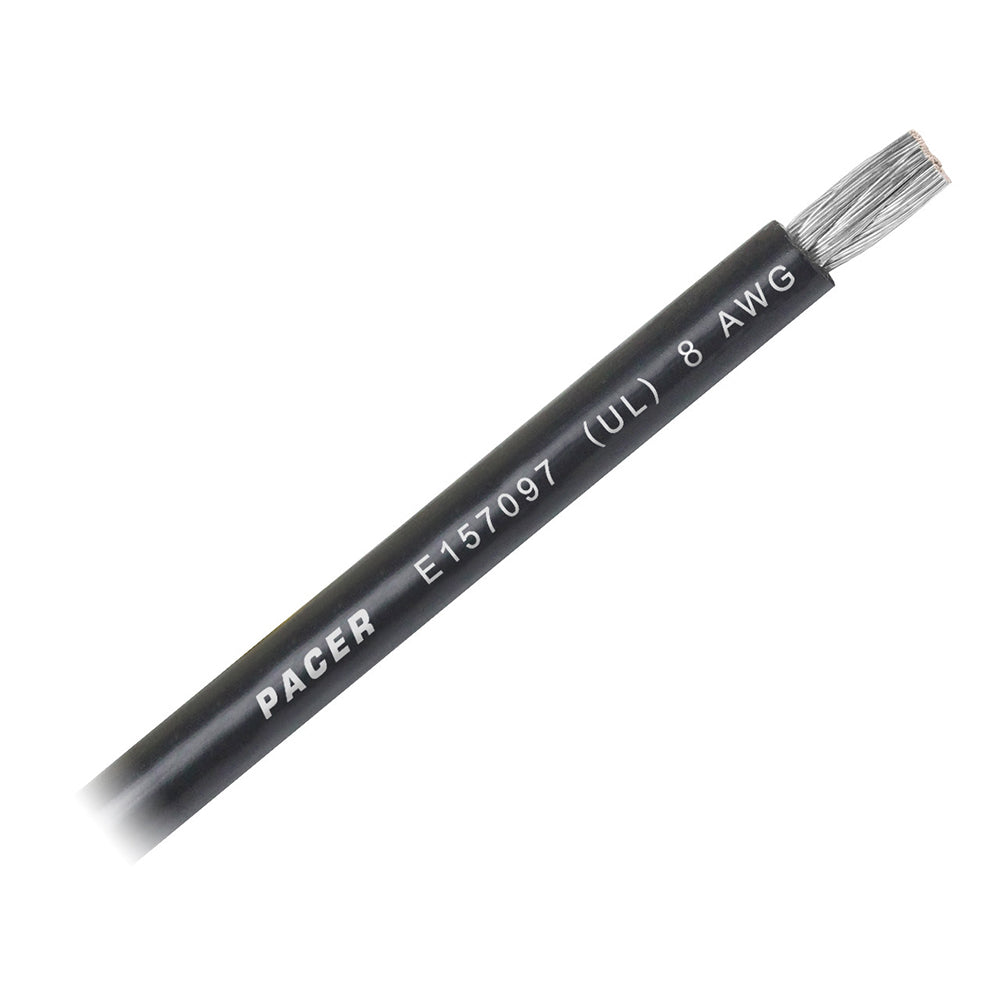 Pacer Black 8 AWG Battery Cable - Sold By The Foot — marine wire