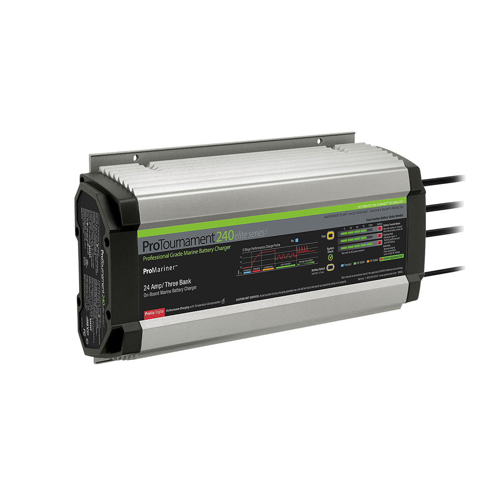 ProMariner ProTournament 240 Elite Series3 3-Bank On-Board Marine Battery Charger — marine battery chargers