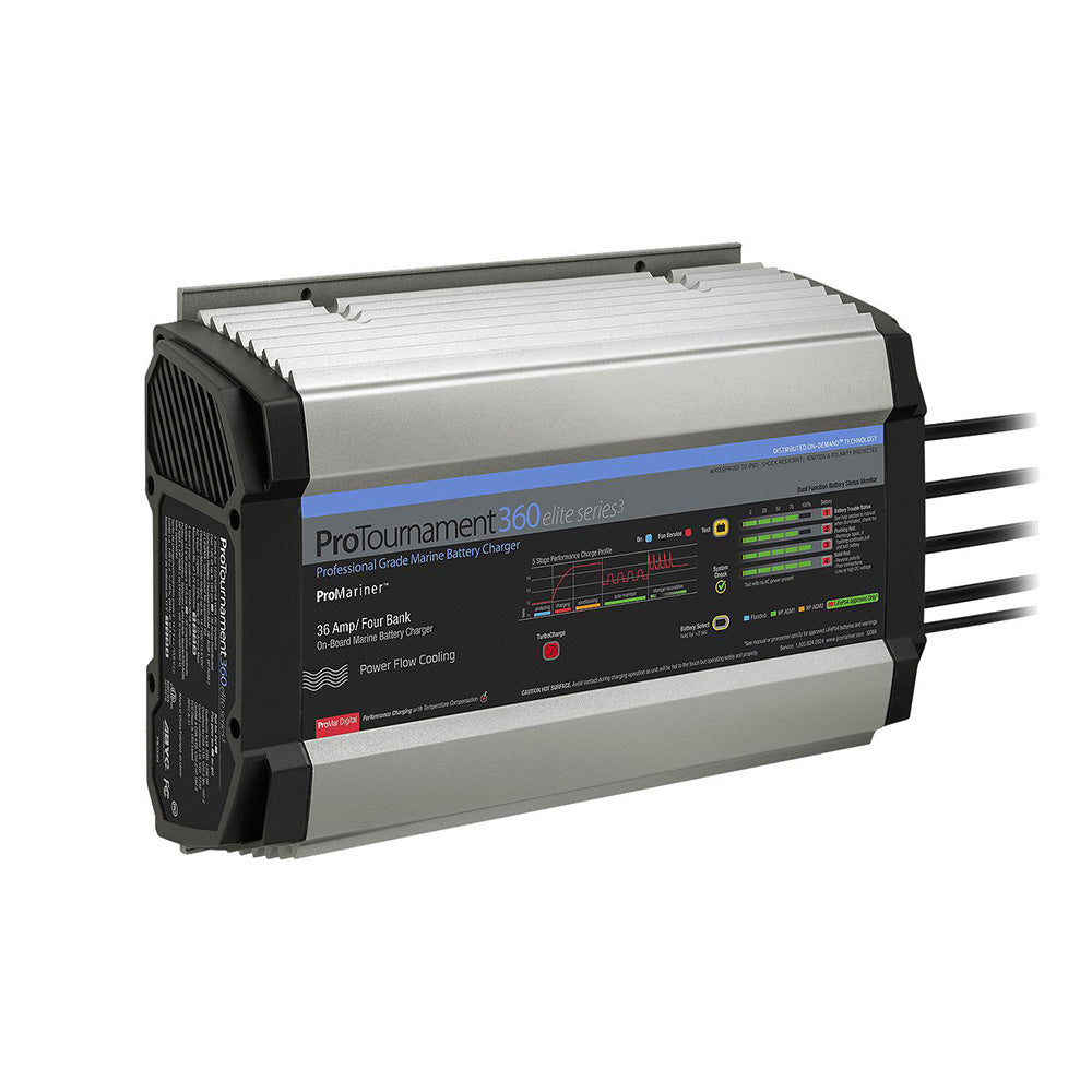 ProMariner ProTournament 360 Elite Series3 4-Bank On-Board Marine Battery Charger — marine battery chargers