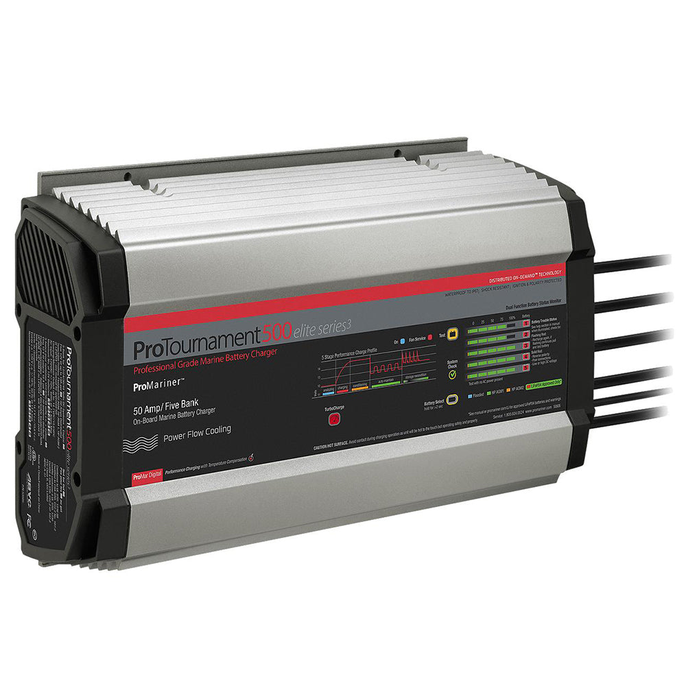 ProMariner ProTournament 500 Elite Series3 5-Bank On-Board Marine Battery Charger — marine battery chargers