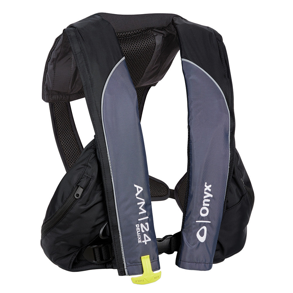 Onyx Outdoor Onyx A/M-24 Deluxe Auto/Manual Inflatable PFD - Black - Adult Universal — marine paddlesports