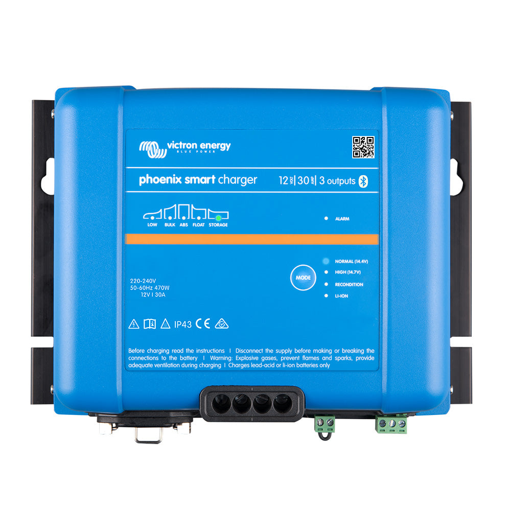 Victron Energy Victron Phoenix Smart IP43 Charger 12/30 (3) 120-240VAC Requires 5-15P Mains Cord — marine battery chargers