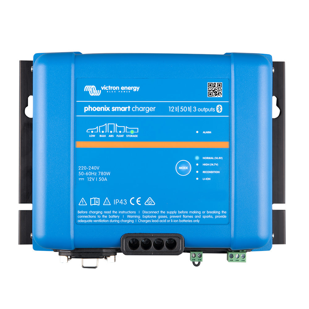 Victron Energy Victron Phoenix Smart IP43 Charger 12/50 (3) 120-240VAC Requires 5-15P Mains Cord — marine battery chargers