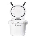 LAKA Coolers 30 Qt Cooler w/Telescoping Handle & Wheels - White — marine outdoor