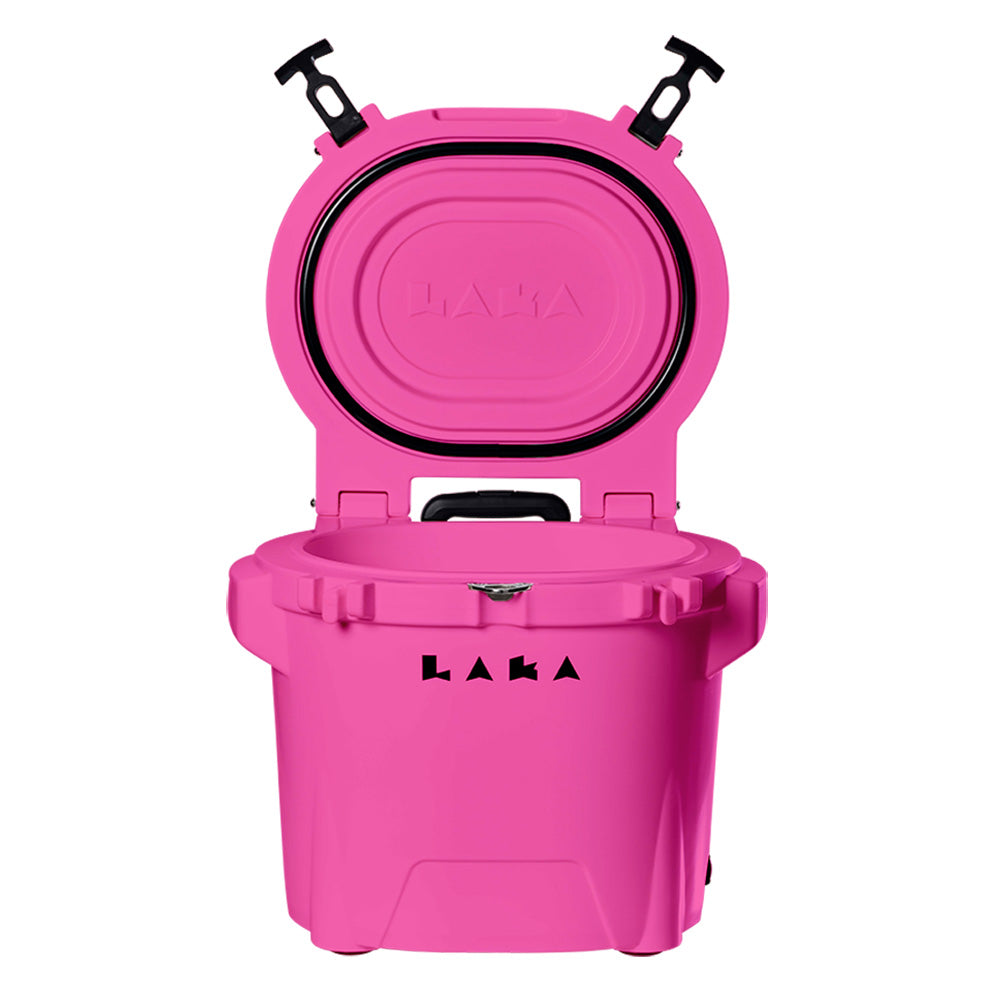 LAKA Coolers 30 Qt Cooler w/Telescoping Handle & Wheels - Pink — marine outdoor