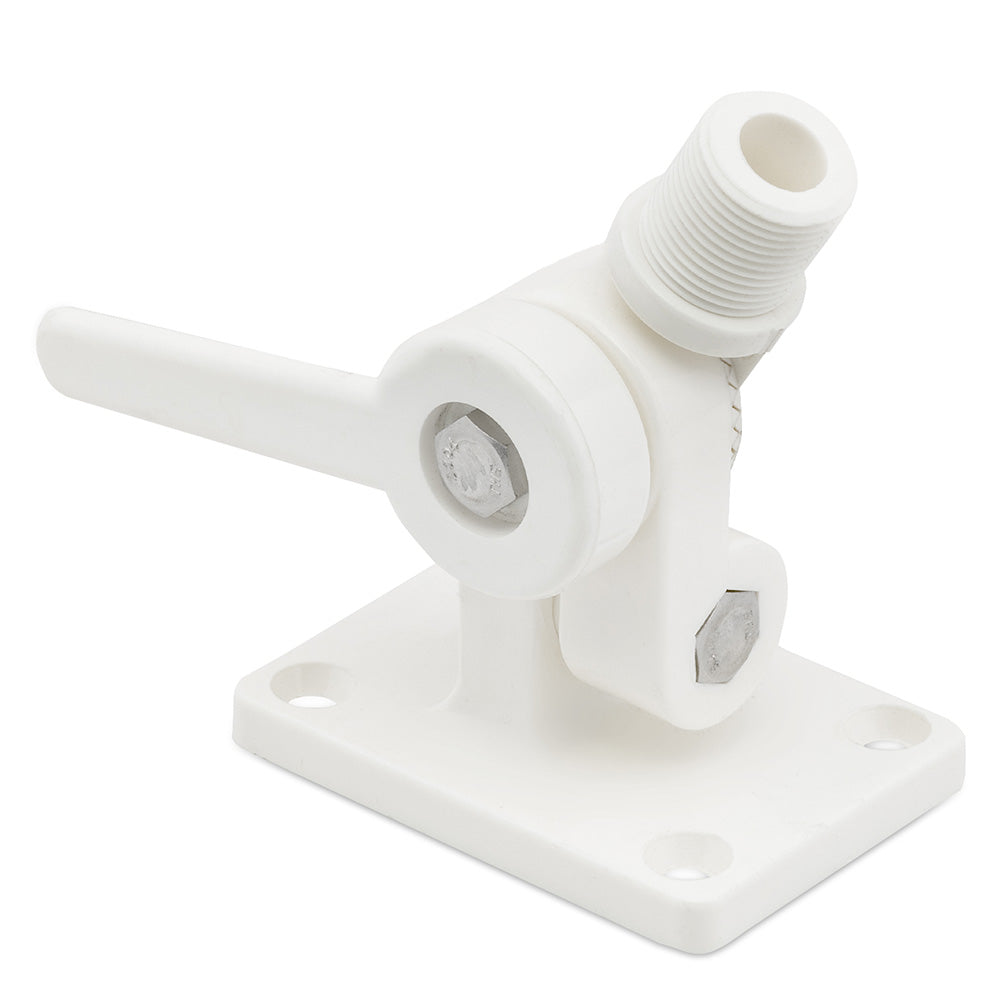 Whitecap Nylon Ratchet Mount - White — marine antenna mounts & accessories