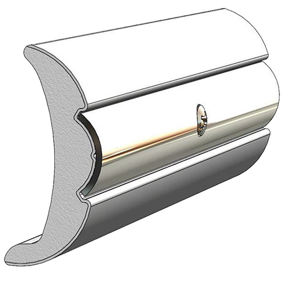 TACO Marine TACO Rigid Vinyl Flex-Core Rub Rail 2" x 7/8" - Frosty White 60' — marine rub rail