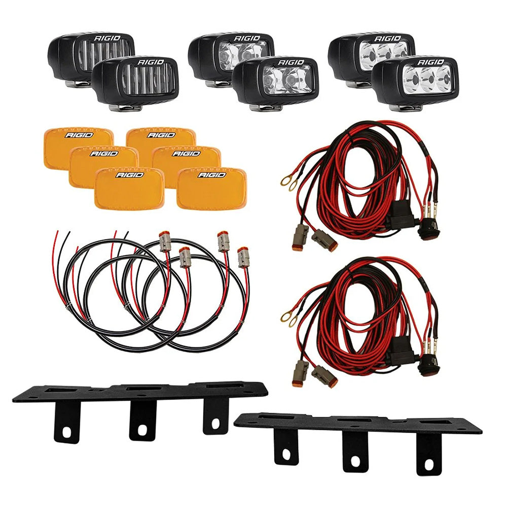 RIGID Industries 2021+ Bronco MOD Bumper Triple SR-M Fog Light Kit — marine accessories