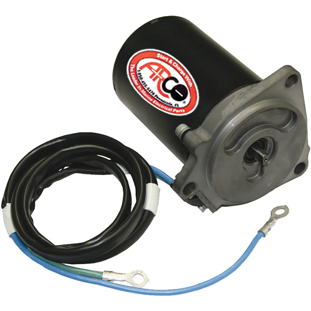 ARCO Marine Replacement Outboard Tilt Trim Motor - Yamaha, 2-Wire, 3 Bolt, Flat Blade Shaft — marine tilt trim motors
