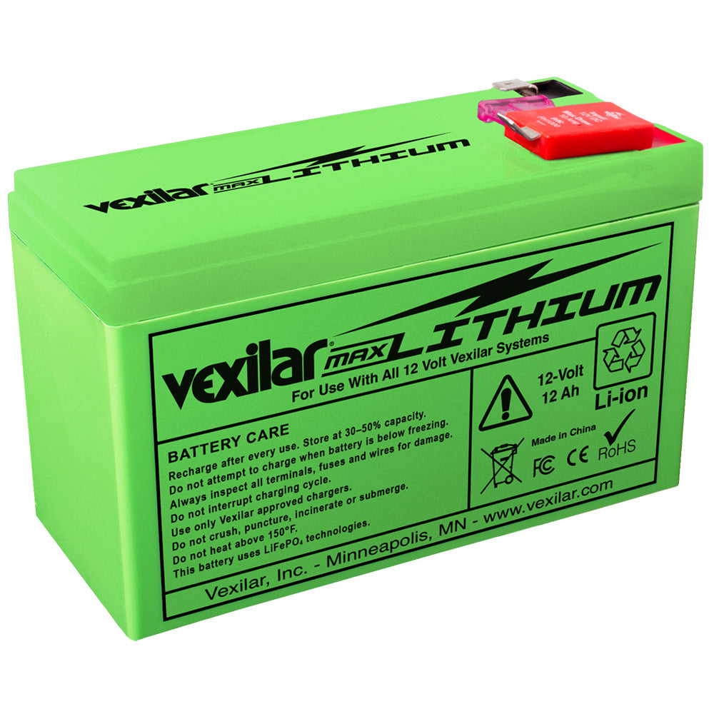 Vexilar 12V - 12 AH Max Lithium Battery — marine camping
