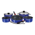 Magma Nestable 10 Piece Induction Non-Stick Enamel Finish Cookware Set - Cobalt Blue — marine deck / galley