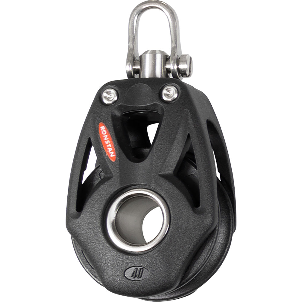 Ronstan Series 40 Orbit Single Block w/Becket & Swivel Head — marine blocks