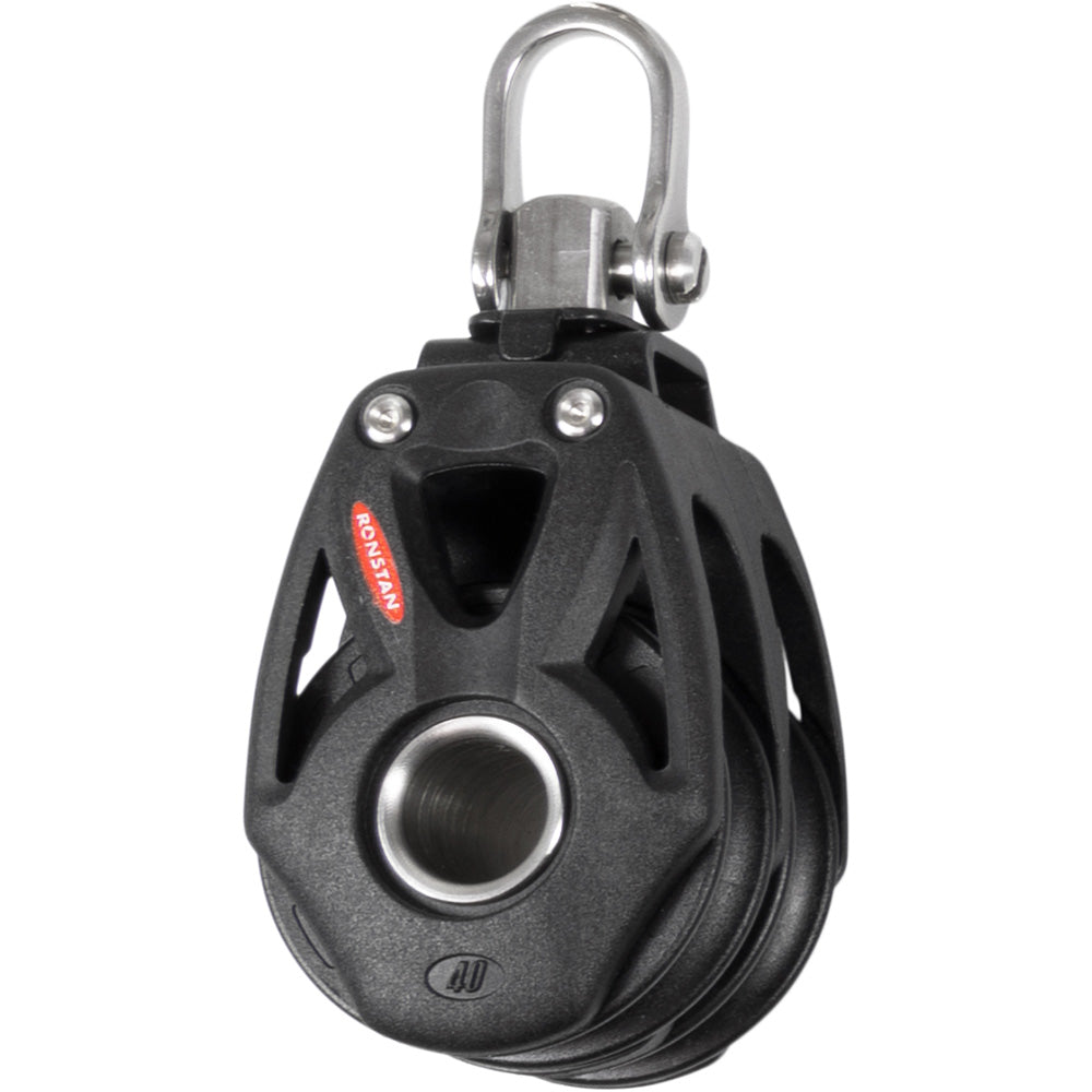 Ronstan Series 40 Orbit BB Double Block w/Swivel & Shackle — marine blocks
