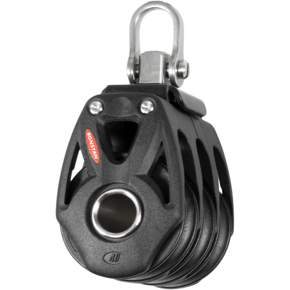 Ronstan Series 40 Orbit BB Triple Block w/Swivel Shackle — marine blocks