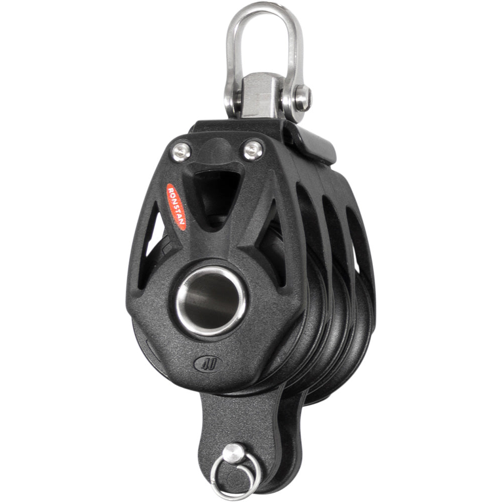 Ronstan Series 40 Orbit BB Triple Block w/Becket & Swivel Shackle — marine blocks