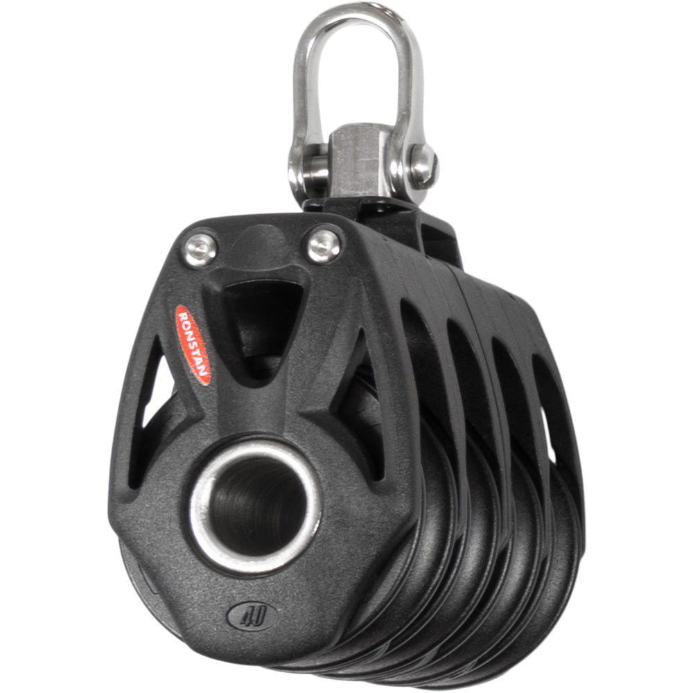 Ronstan Series 40 Orbit BB Quad Block w/Swivel Shackle — marine blocks