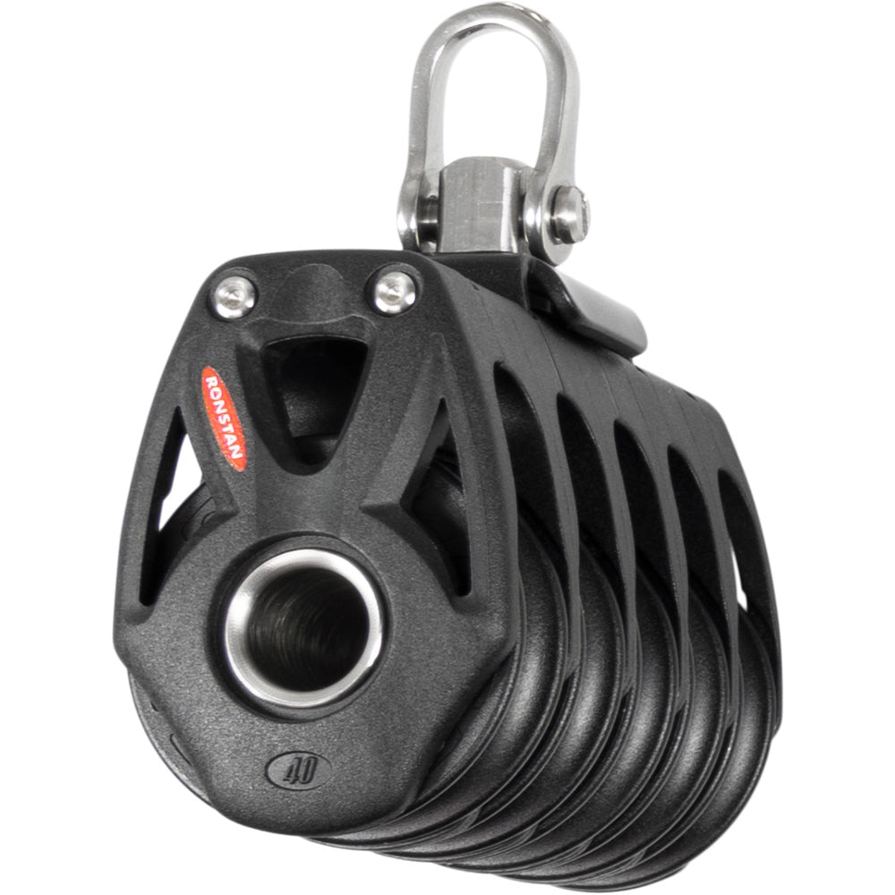 Ronstan Series 40 Orbit BB Quin Block w/Swivel Shackle — marine blocks