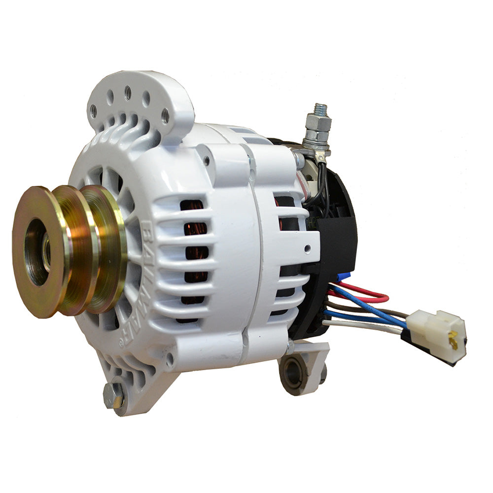 Balmar Alternator 120 AMP 12V 4" Dual Foot Saddle Dual Pulley w/Isolated Ground — marine alternators