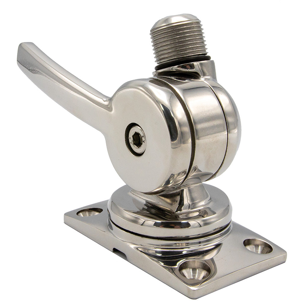 Shakespeare 6187 Sleek & Compact Stainless Steel Rotatable 4-Way Ratchet Mount — marine antenna mounts & accessories