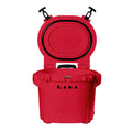 LAKA Coolers 30 Qt Cooler w/Telescoping Handle & Wheels - Red — marine outdoor