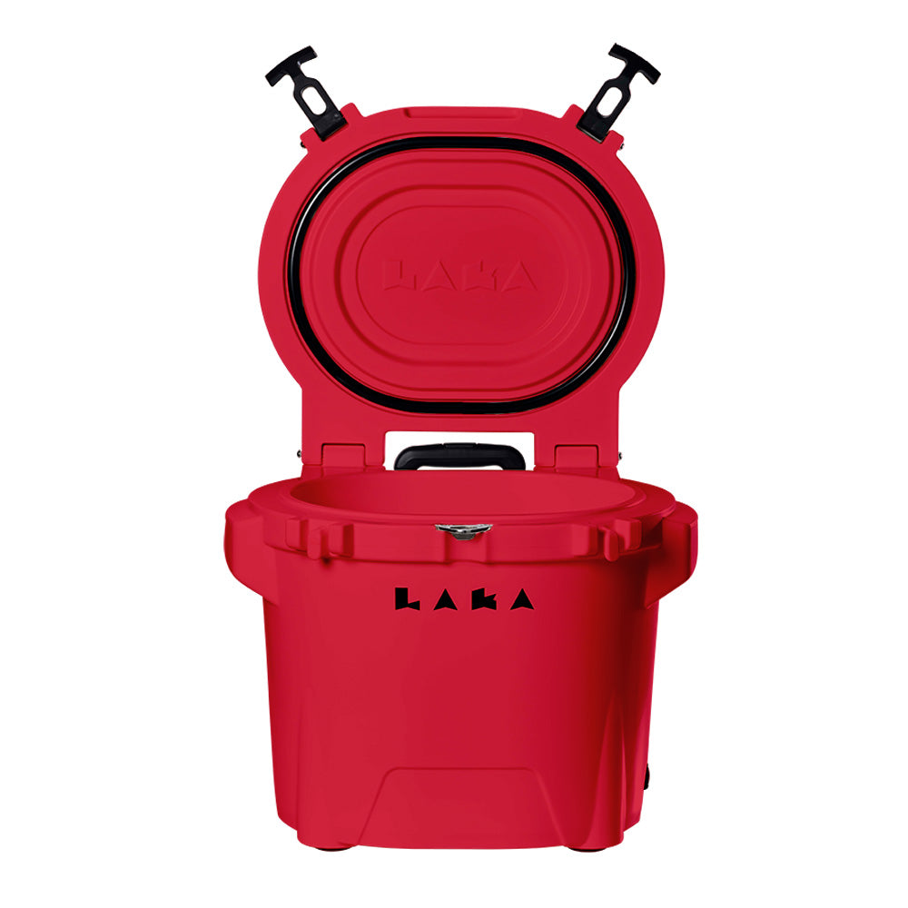 LAKA Coolers 30 Qt Cooler w/Telescoping Handle & Wheels - Red — marine outdoor
