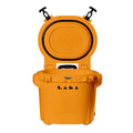 LAKA Coolers 30 Qt Cooler w/Telescoping Handle & Wheels - Orange — marine outdoor