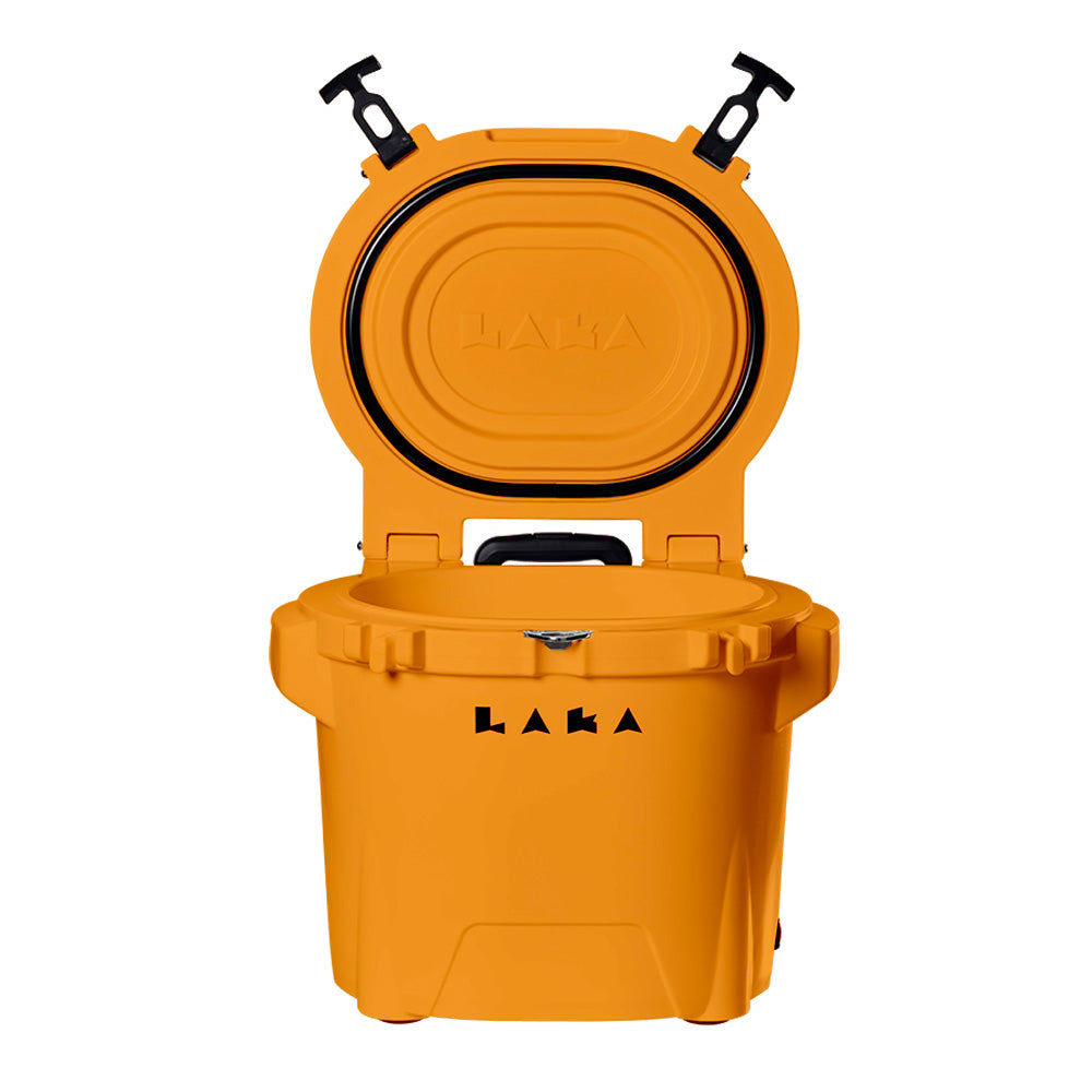 LAKA Coolers 30 Qt Cooler w/Telescoping Handle & Wheels - Orange — marine outdoor