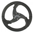 Schmitt Marine Folletto 14.2" Wheel - Black Polished Polyurethane - 3/4" Tapered Shaft w/Black Center Cap — marine steering wheels