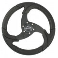 Schmitt Marine Folletto 14.2" Wheel - Black Polyurethane - 3/4" Tapered Shaft w/Black Center Cap — marine steering wheels