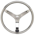 Uflex USA Uflex - V46 - 13.5" Stainless Steel Steering Wheel w/Speed Knob — marine steering wheels