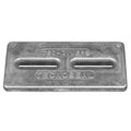 Tecnoseal Rectangular Zinc Plate Anode w/Inserts - 12" x 6" x 1" — marine anodes