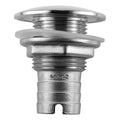 Attwood Marine Attwood Stainless Steel Thru-Hull Short Straight Barbed - 1" Inner Diameter — marine thru-hull fittings
