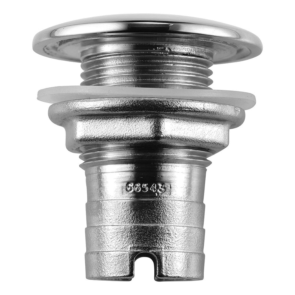 Attwood Marine Attwood Stainless Steel Thru-Hull Short Straight Barbed - 1-1/8" Inner Diameter — marine thru-hull fittings