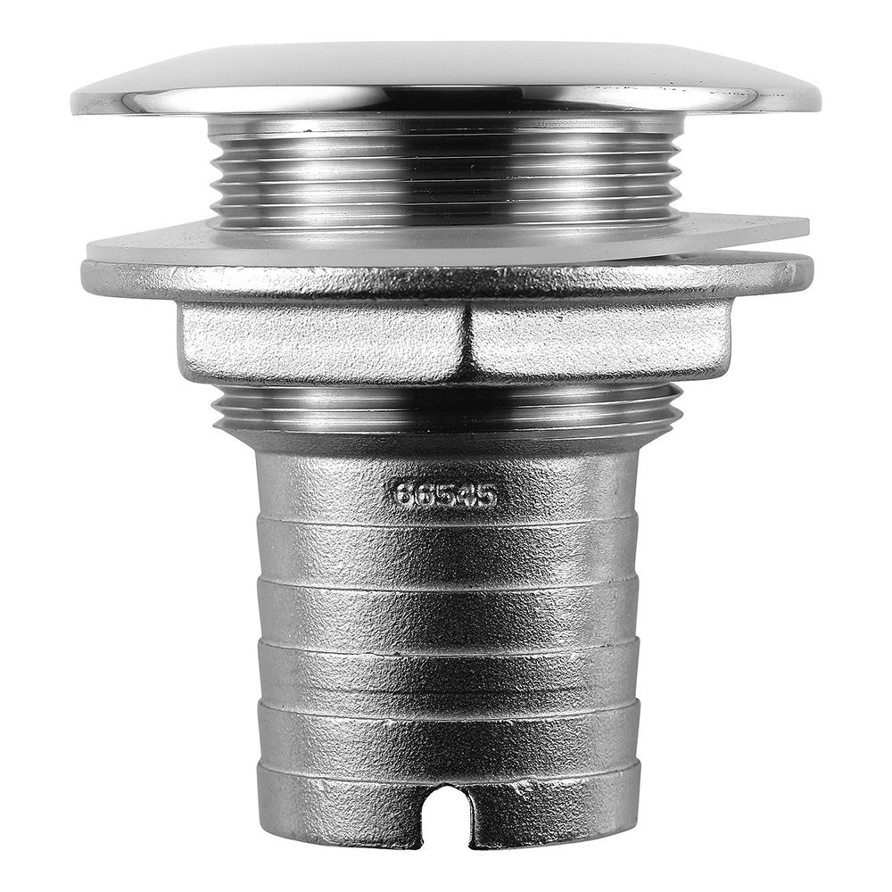 Attwood Marine Attwood Stainless Steel Thru-Hull Short Straight Barbed - 1-1/2" Inner Diameter — marine thru-hull fittings