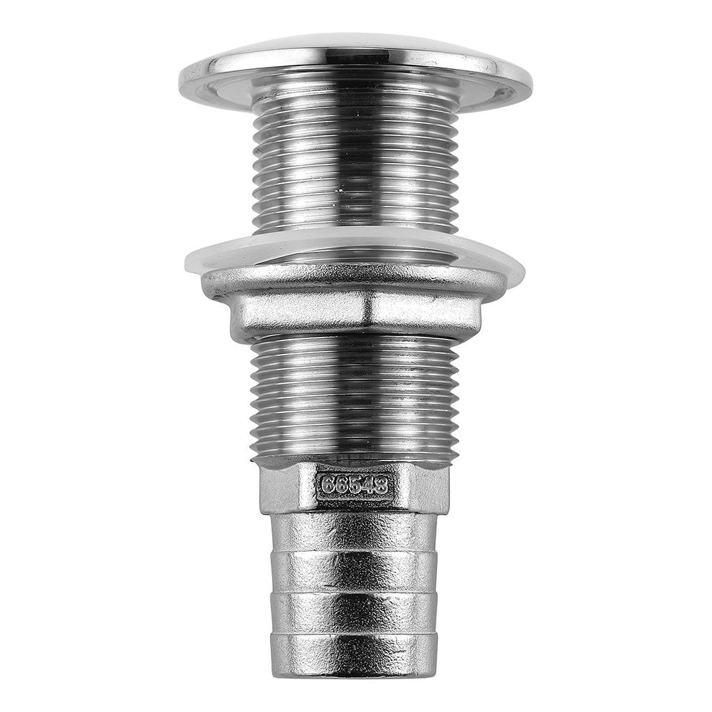 Attwood Marine Attwood Stainless Steel Thru-Hull Standard Straight Barbed - 1" Inner Diameter — marine thru-hull fittings