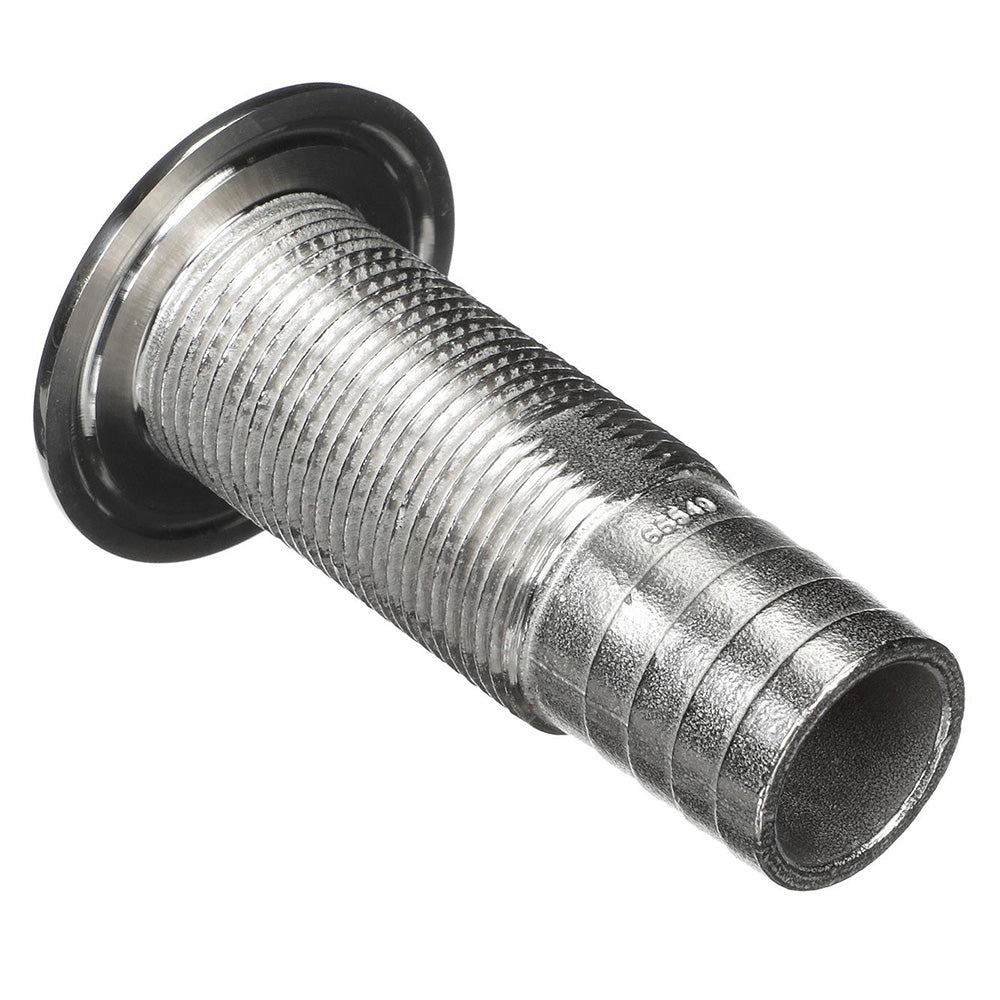 Attwood Marine Attwood Stainless Steel Thru-Hull Standard Straight Barbed - 1-1/8" Inner Diameter — marine thru-hull fittings