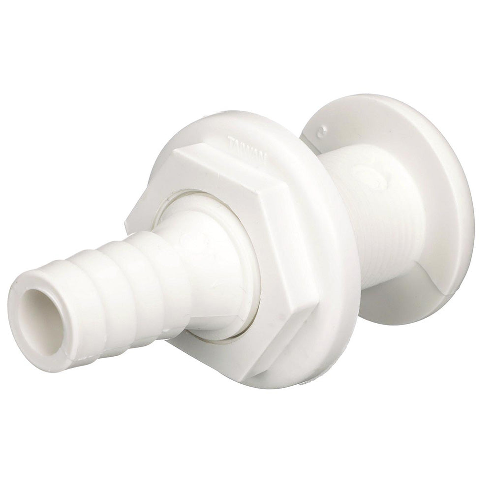 Attwood Marine Attwood White Plastic Thru-Hull Fitting - 3/4" Inner Diameter — marine thru-hull fittings