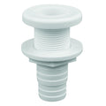 Attwood Marine Attwood White Plastic Thru-Hull Fitting - 1-1/8" Inner Diameter — marine thru-hull fittings