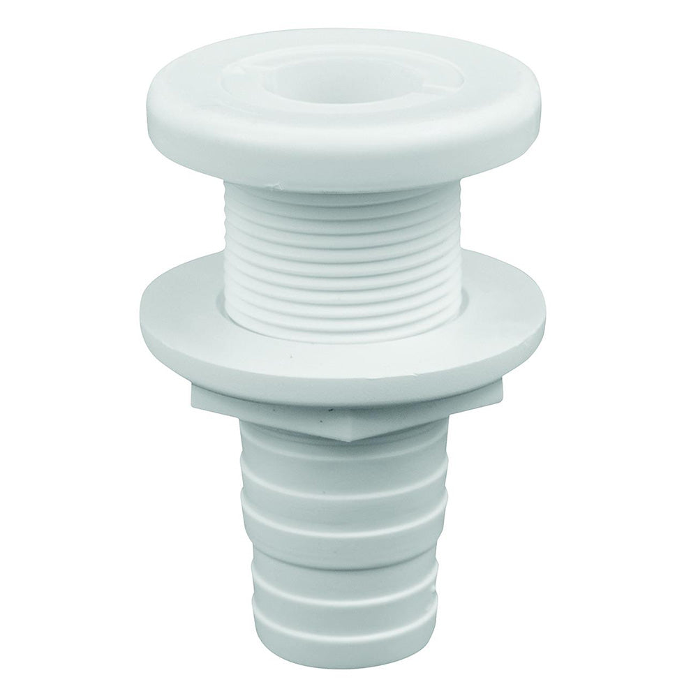 Attwood Marine Attwood White Plastic Thru-Hull Fitting - 1-1/8" Inner Diameter — marine thru-hull fittings