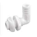 Attwood Marine Attwood White Plastic 90 Degree Thru-Hull Connector - 1-1/8" Inner Diameter — marine thru-hull fittings