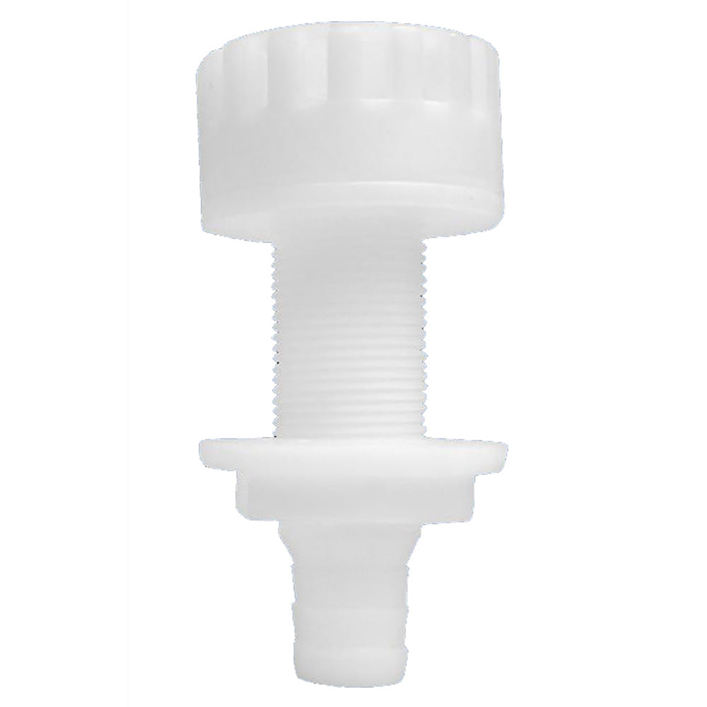 Attwood Marine Attwood Plastic White Thru-Hull With Strainer - 3/4" Inner Diameter — marine thru-hull fittings