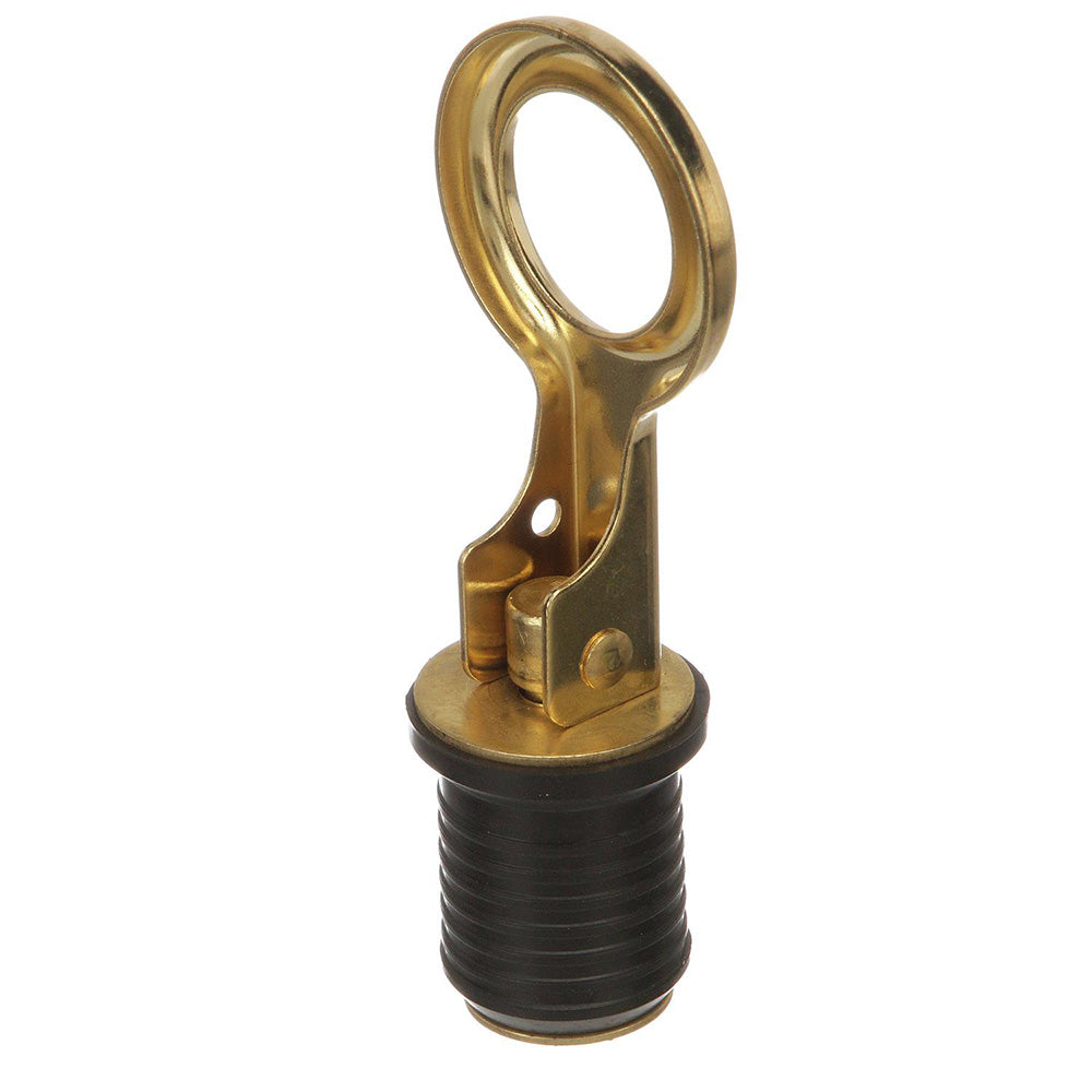 Attwood Marine Attwood Snap-Handle Brass Drain Plug - 1" Diameter — marine fittings