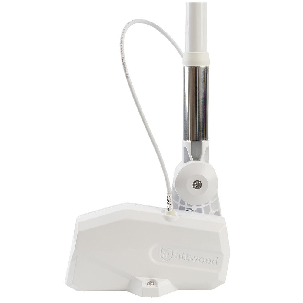 Attwood Marine Attwood PowerBase Antenna - White Powered Fold-Down Antenna Base — marine antenna mounts & accessories