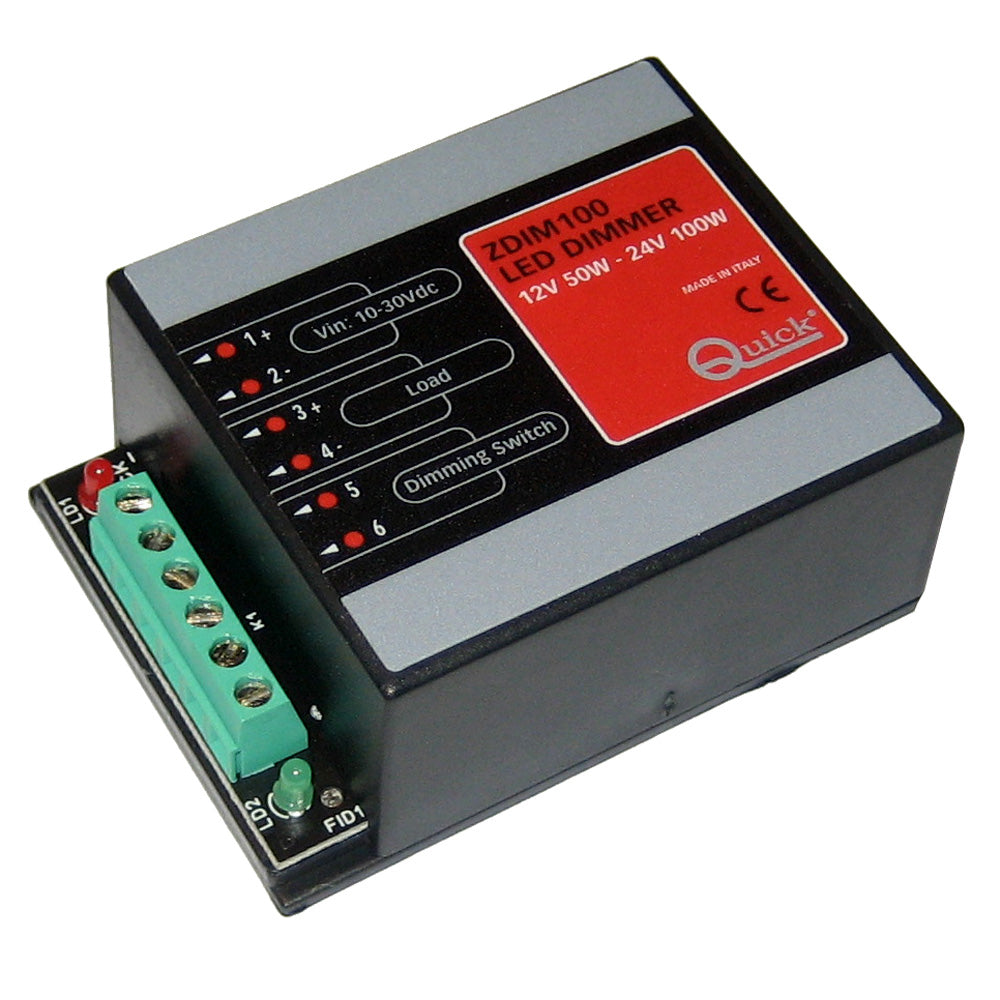 Quick ZDIM100 LED Dimmer - 10-30V DC - Up to 50W on 12V & Up to 100W on 24V — marine accessories