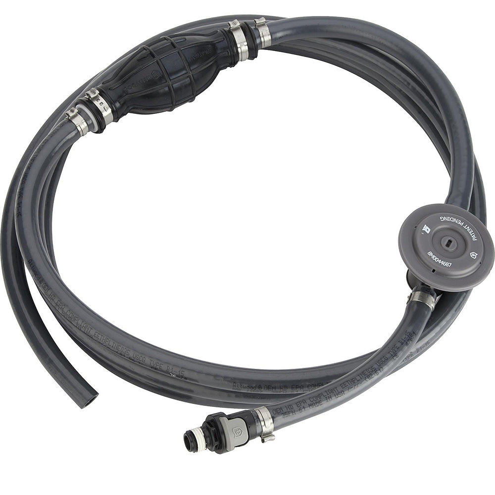 Attwood Marine Attwood Universal Fuel Line Kit - 3/8" Dia. x 12' Length w/Sprayless Connectors & Fuel Demand Valve — marine fuel hose & fittings