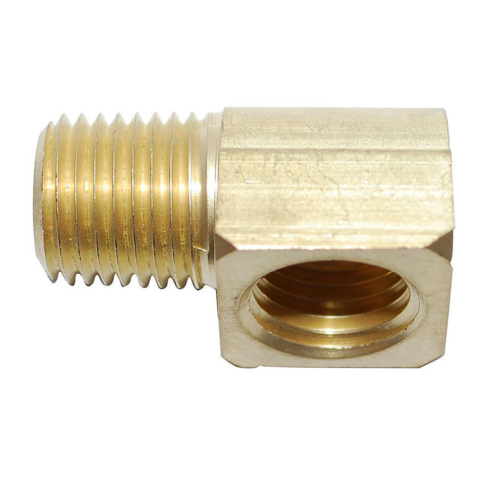 Attwood Marine Attwood Universal 90 Degree Elbow - 1/4" NPT x 1/4" NPTF - Brass — marine fuel hose & fittings