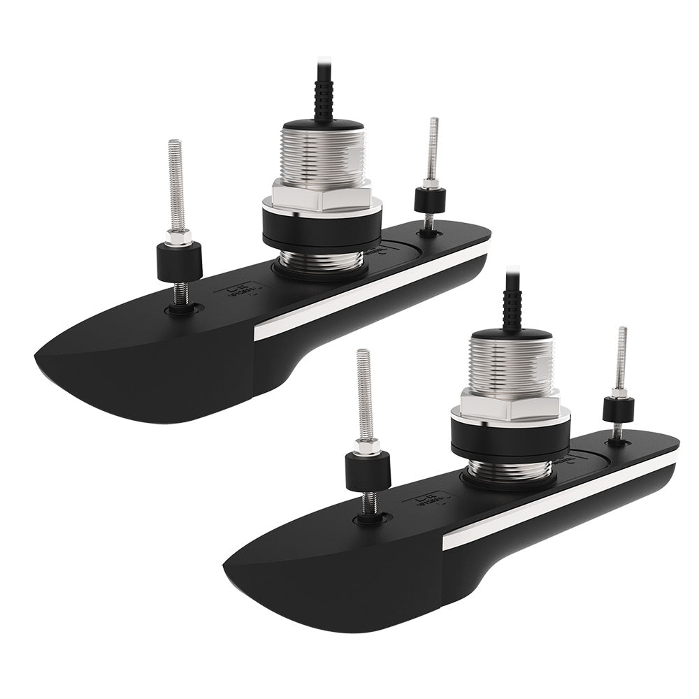 Raymarine RVM-420 Stainless Steel Thru-Hull Pair, 20 Degree Deadrise & 10M Cable — marine transducers