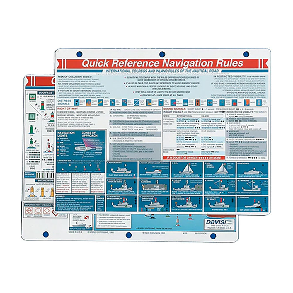 Davis Instruments Davis Quick Reference Navigation Rules Card — marine accessories