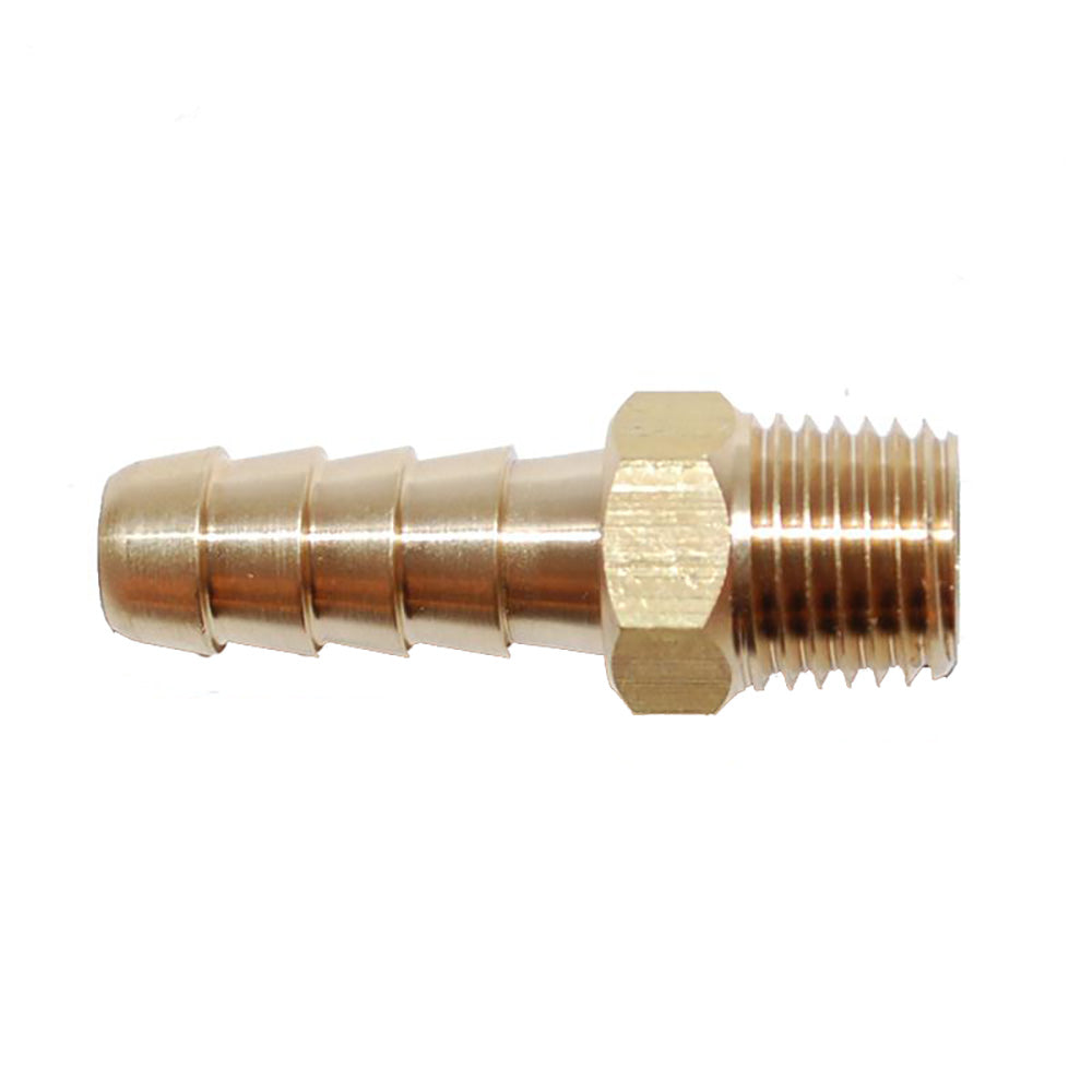 Attwood Marine Attwood Universal Brass Fuel Hose Fitting - 1/4" NPT x 5/16" Barb — marine fuel hose & fittings