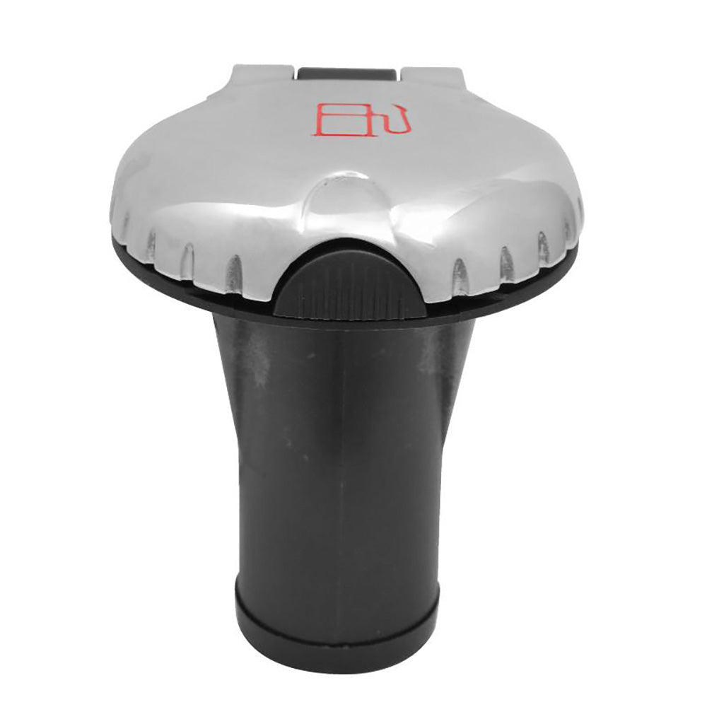 Attwood Marine Attwood Deck Fill f/Carbon Canister System - Straight Body & Scalloped Stainless Steel Cap — marine deck fills